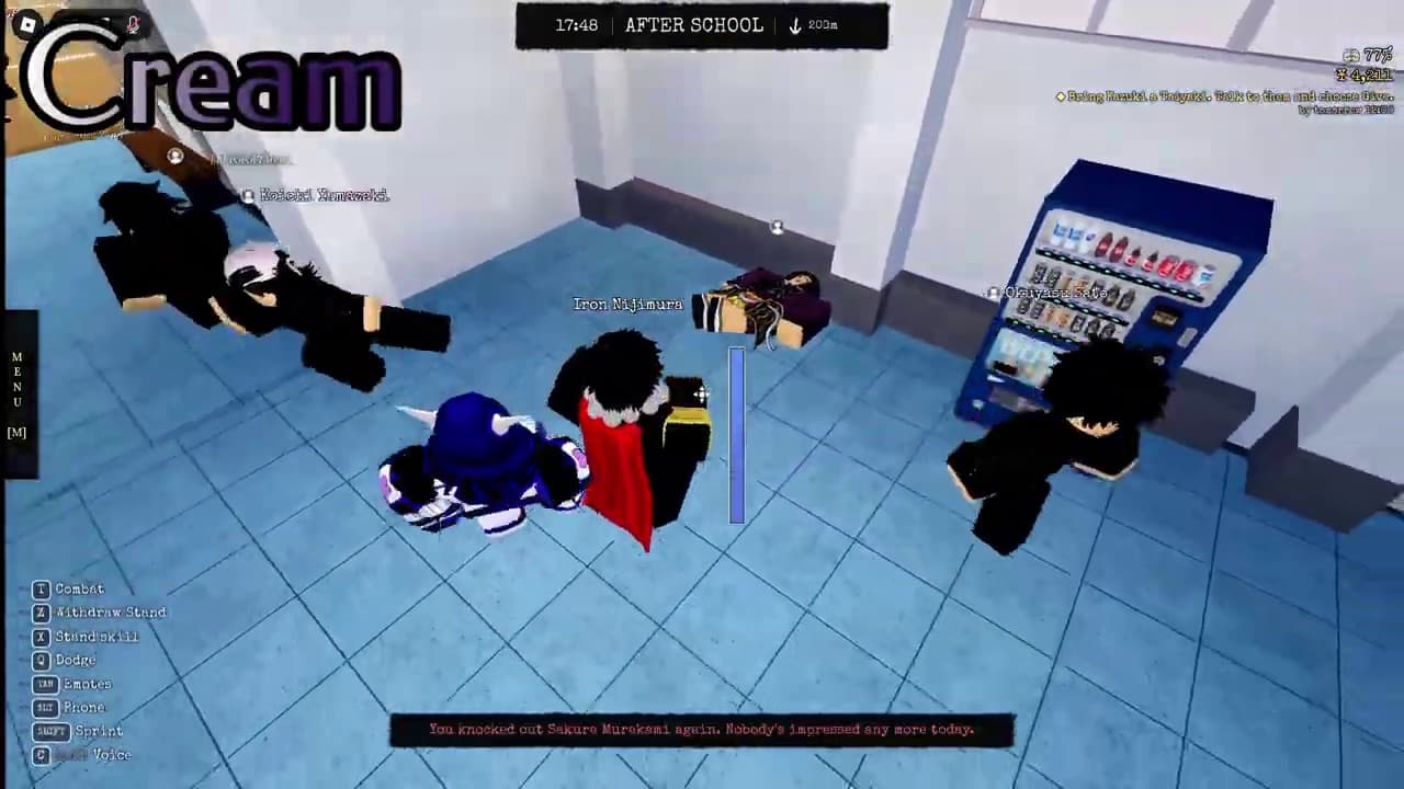 Cream gameplay in Morioh High