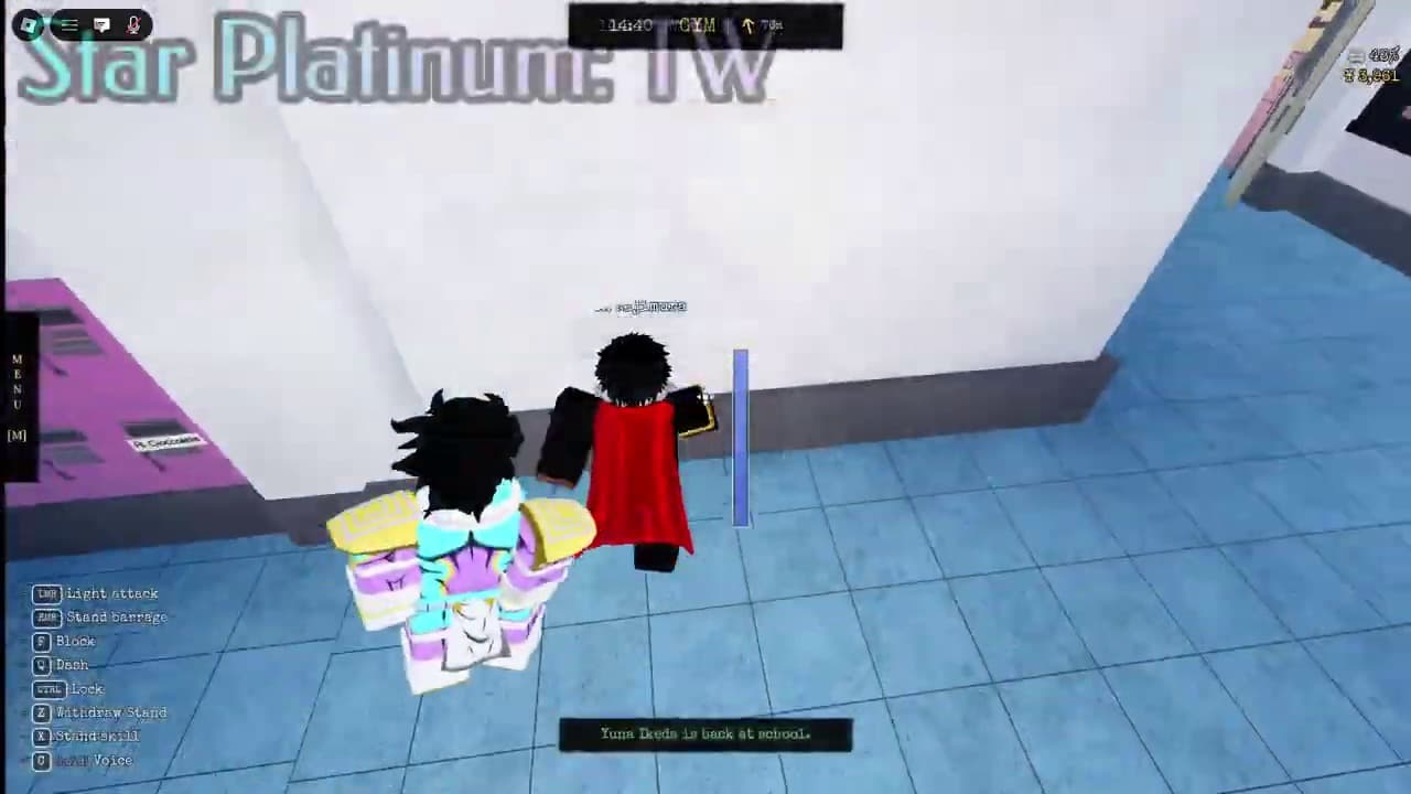 Star Platinum: The World gameplay in Morioh High