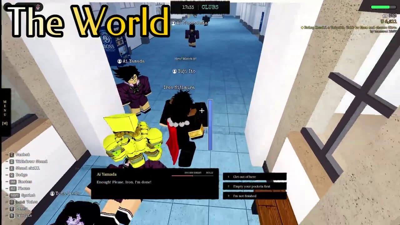 The World gameplay in Morioh High